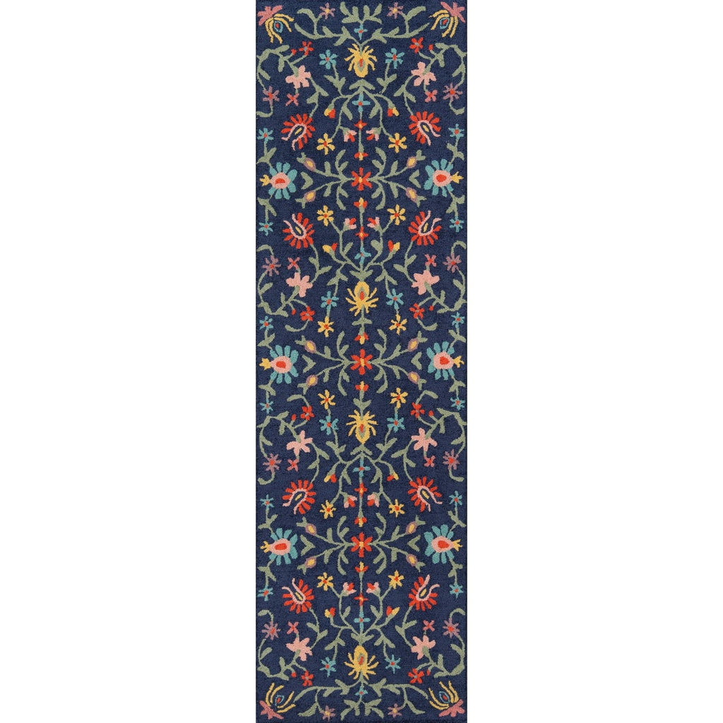 Loloi Blue Hand Tufted Floral Area Rug for Living Room & Bedroom
