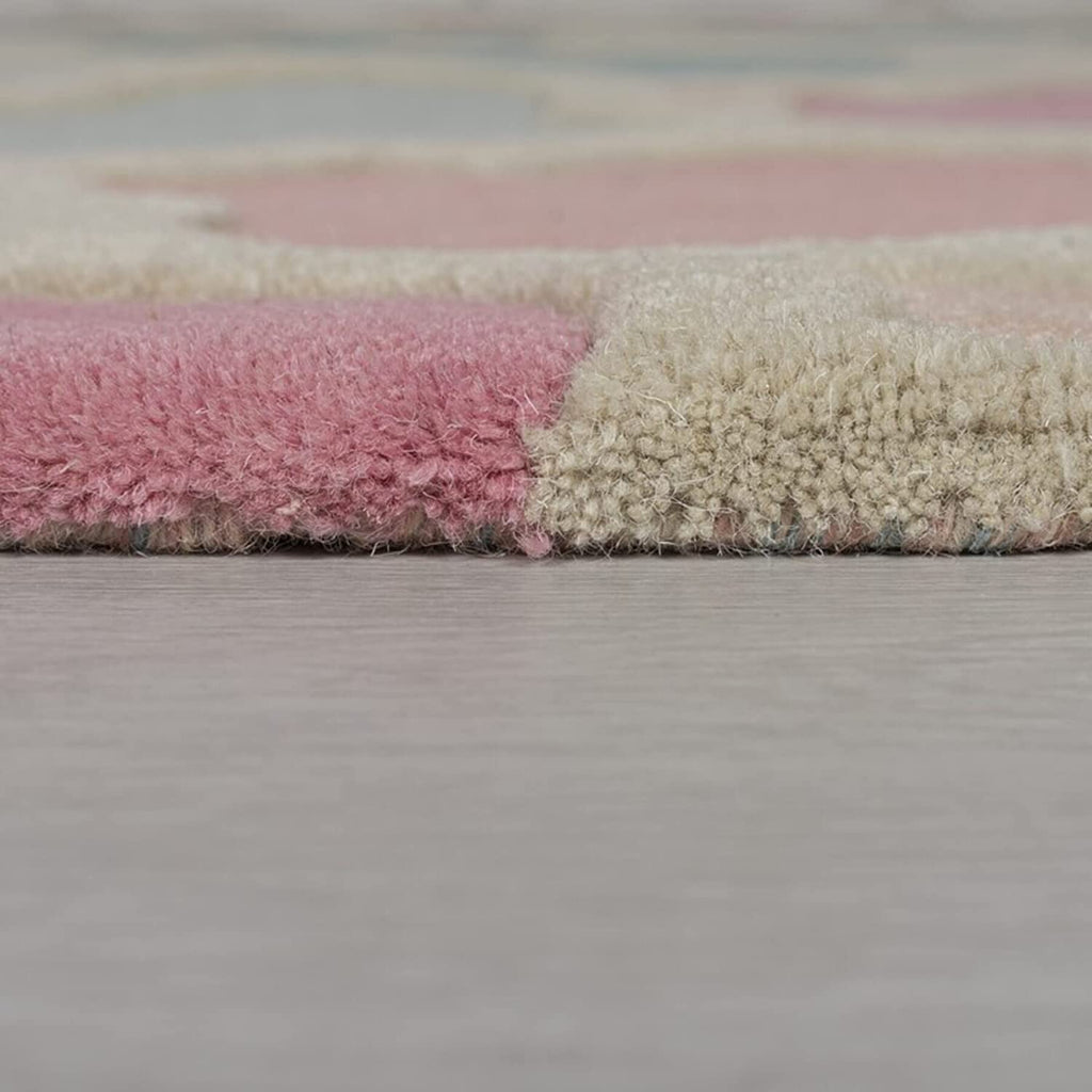 Rosella Multicolor Hand Tufted Wool Round Rug for Living Room and Bedroom