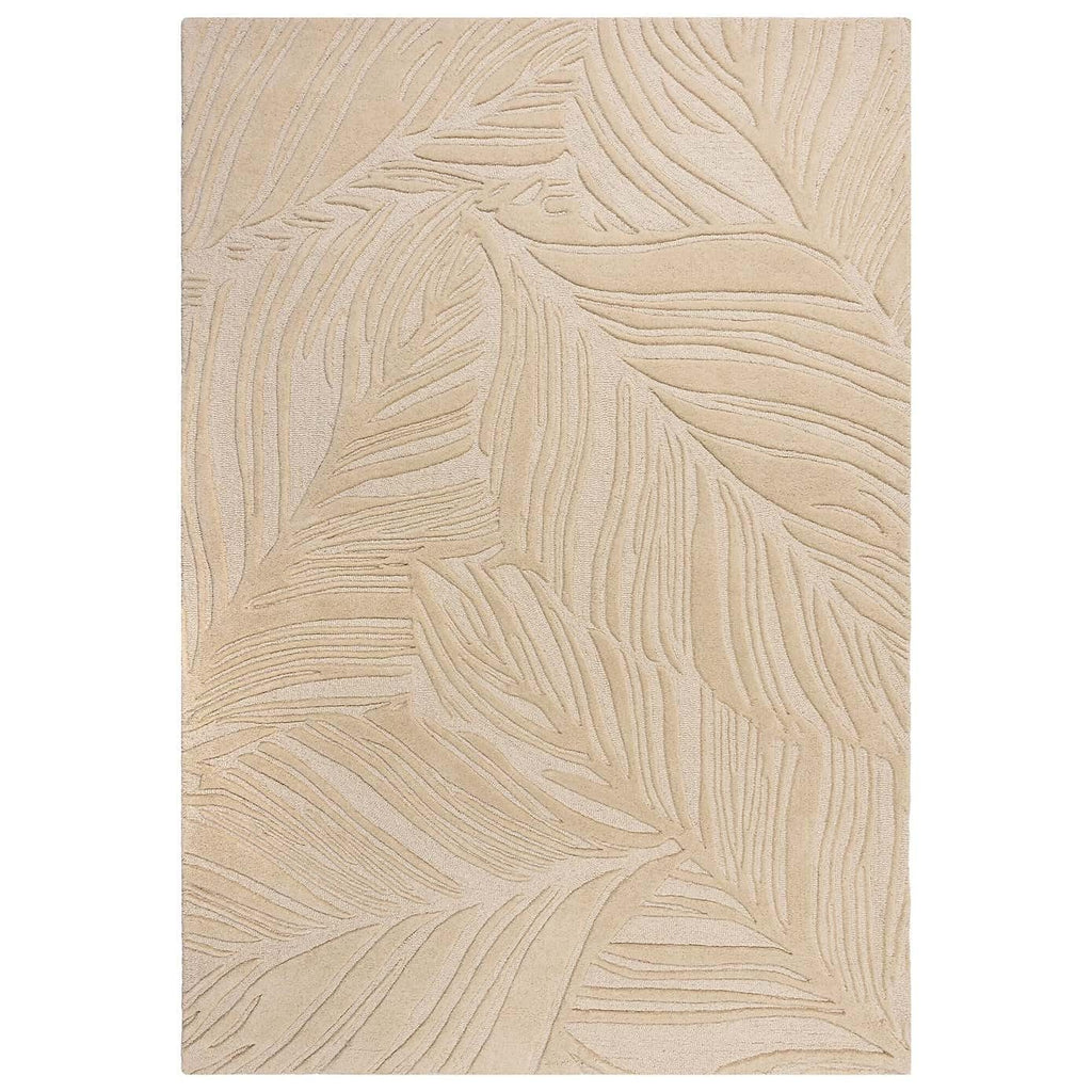 Beige Hand Tufted Floral Area Rug for Bedroom & Living Room