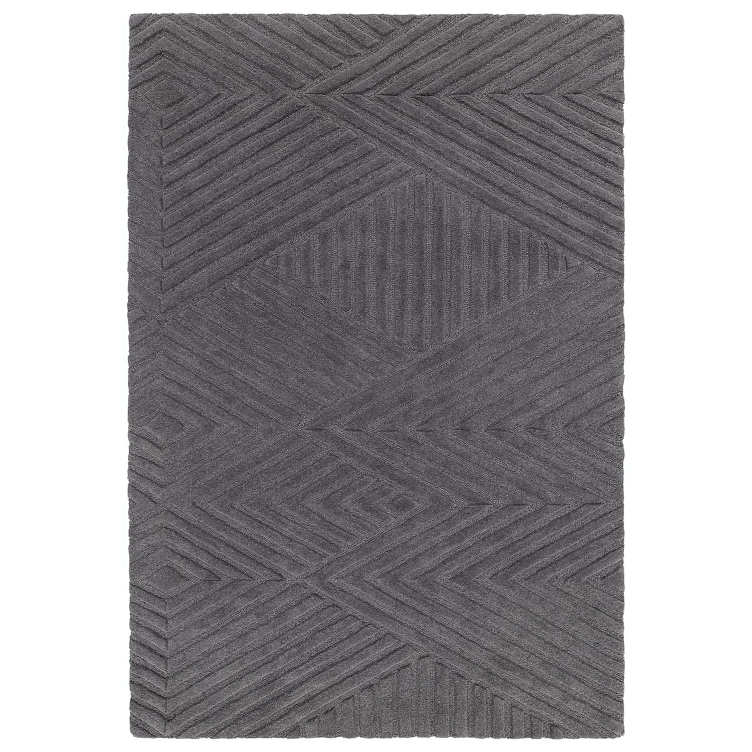 Grey Modern Hand Tufted Area Rug for Living Room & Bedroom