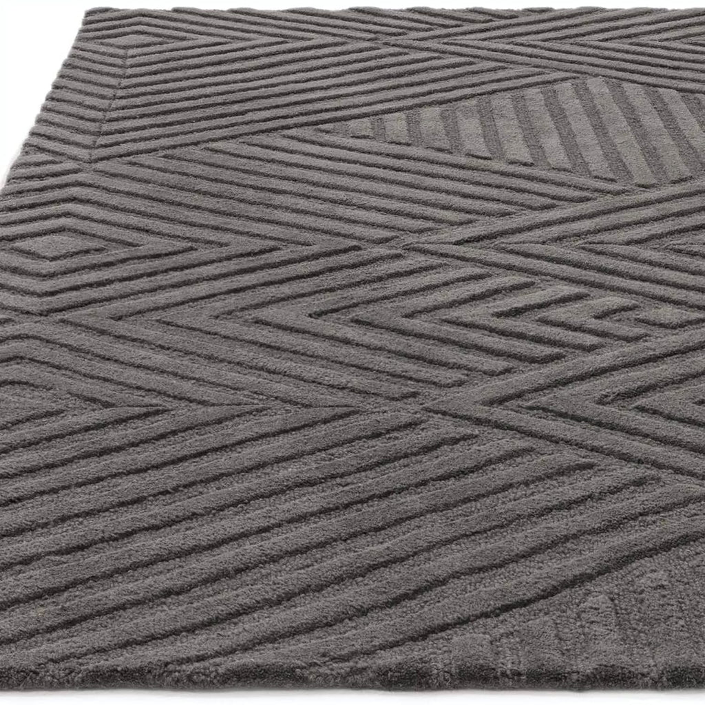 Grey Modern Hand Tufted Area Rug for Living Room & Bedroom