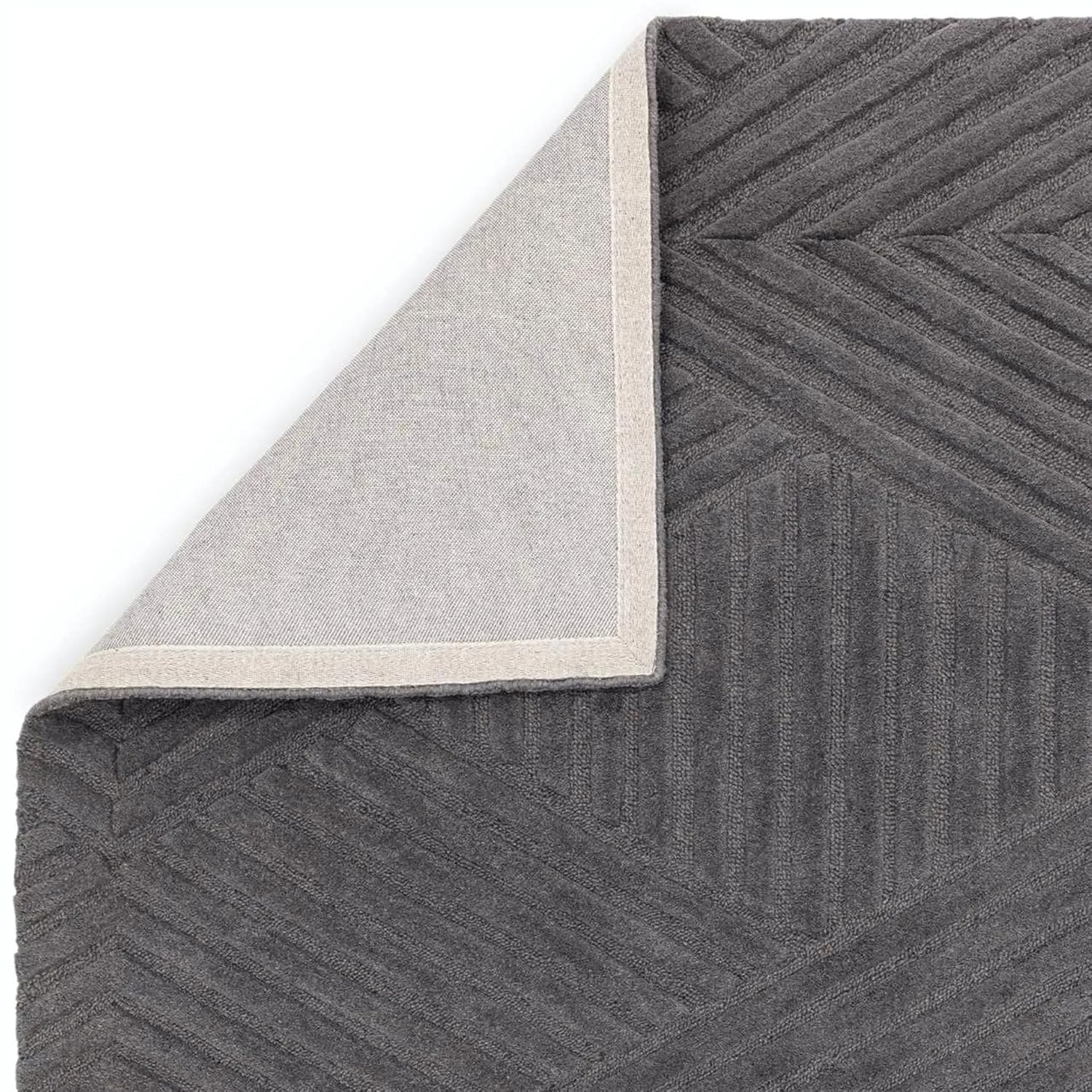 Grey Modern Hand Tufted Area Rug for Living Room & Bedroom