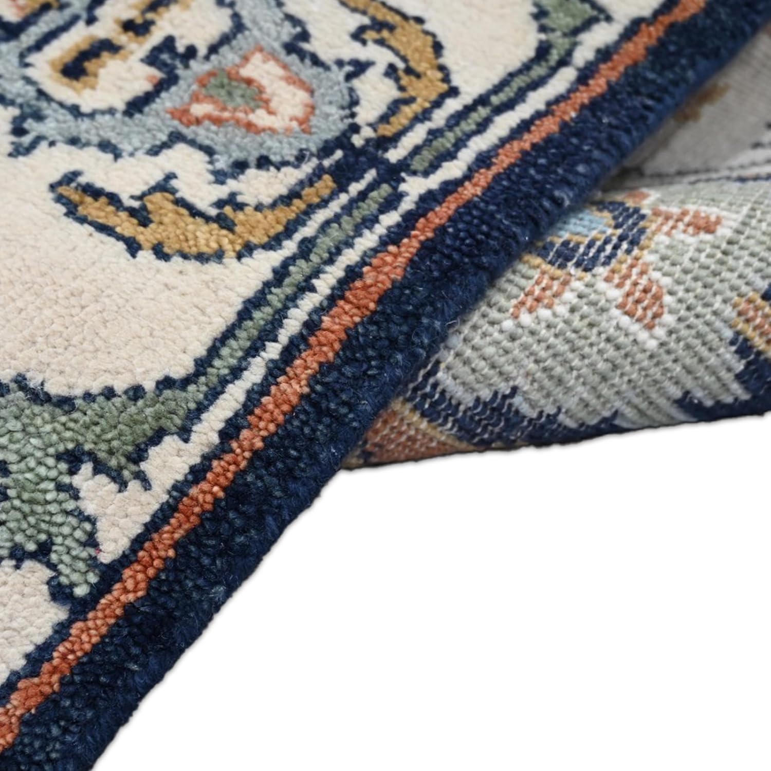 Premium Vintage Hand Knotted Area Rug - Multicolor