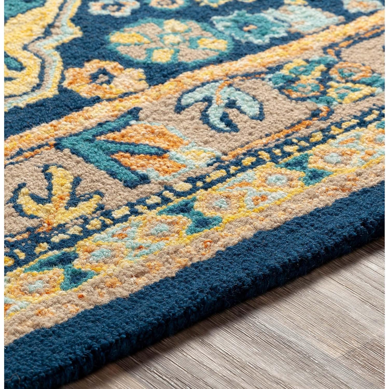 Multicolor Premium Hand Knotted Area Rug for Living Room & Bedroom