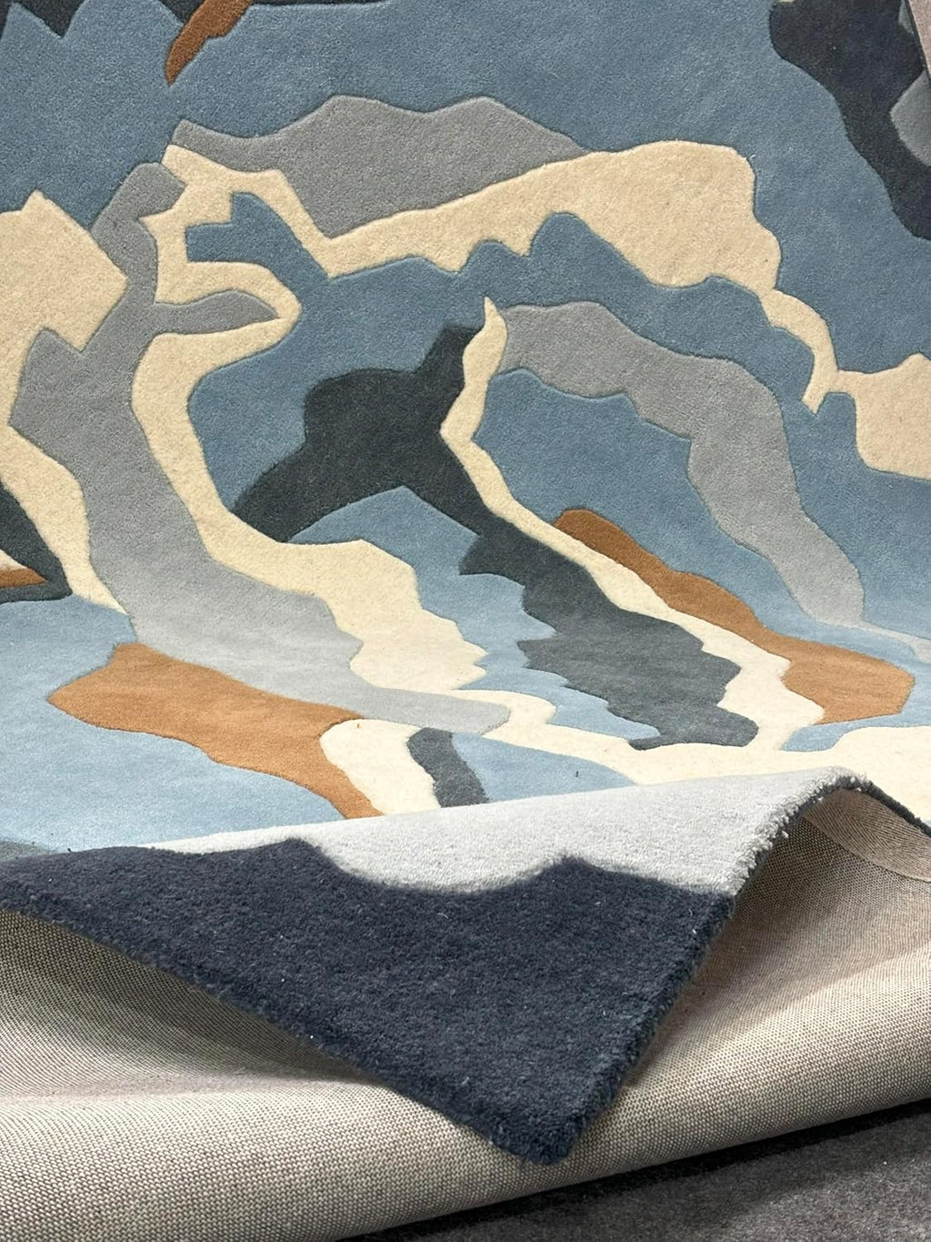 Multicolor Modern Hand Tufted Area Rug for Living Room & Bedroom