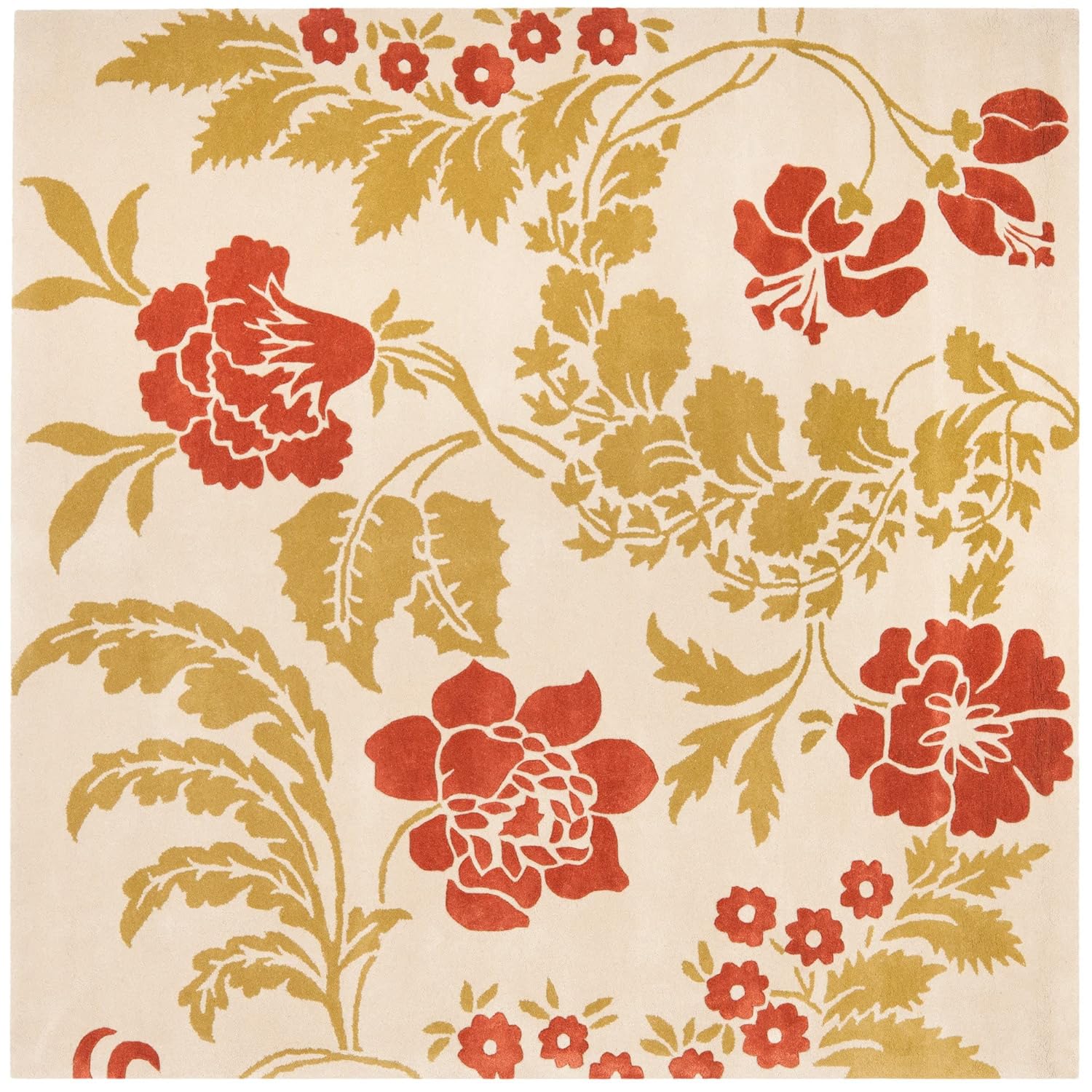 Camille Pink Floral Area Rug for Bedroom and Living Room