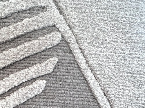 Minimalist Beige/white Irregular Shape Rug