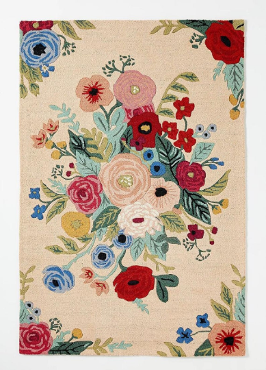 Pink Floral Rug
