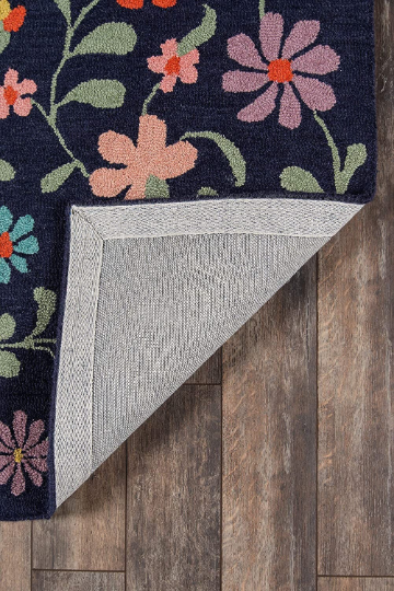 Loloi Blue Hand Tufted Floral Area Rug for Living Room & Bedroom