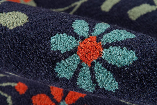Loloi Blue Hand Tufted Floral Area Rug for Living Room & Bedroom