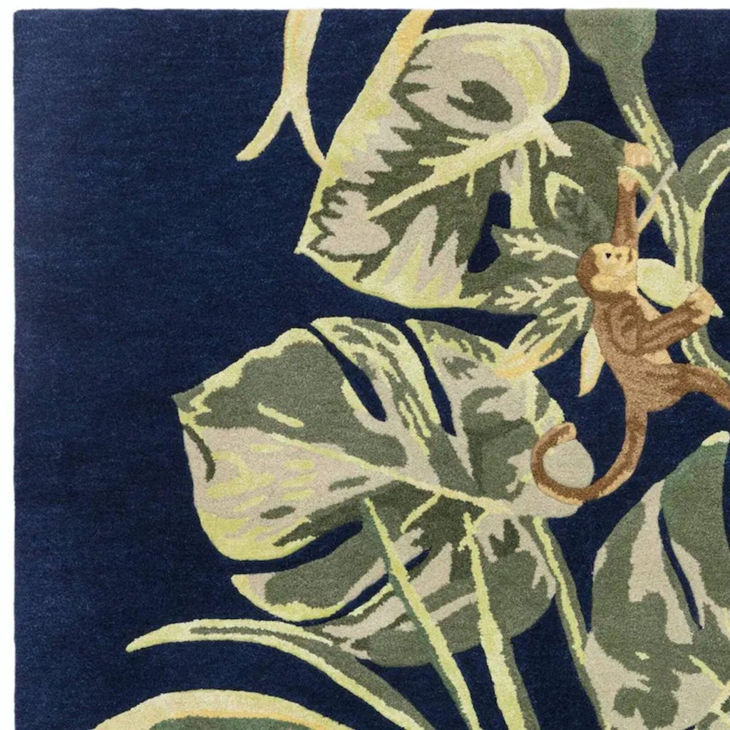 Monkey Jungle Floral Rug