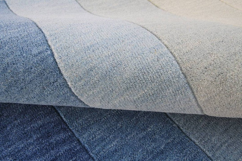 Maximus Modern Rug - Ocean Blue