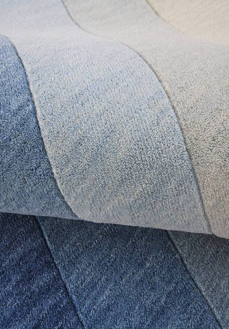 Maximus Modern Rug - Ocean Blue