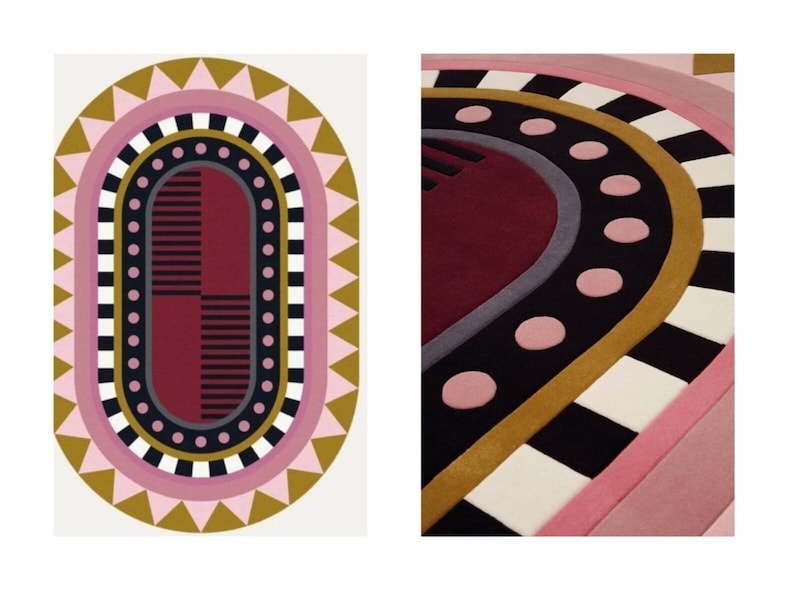 Oval Shape Modern Rug