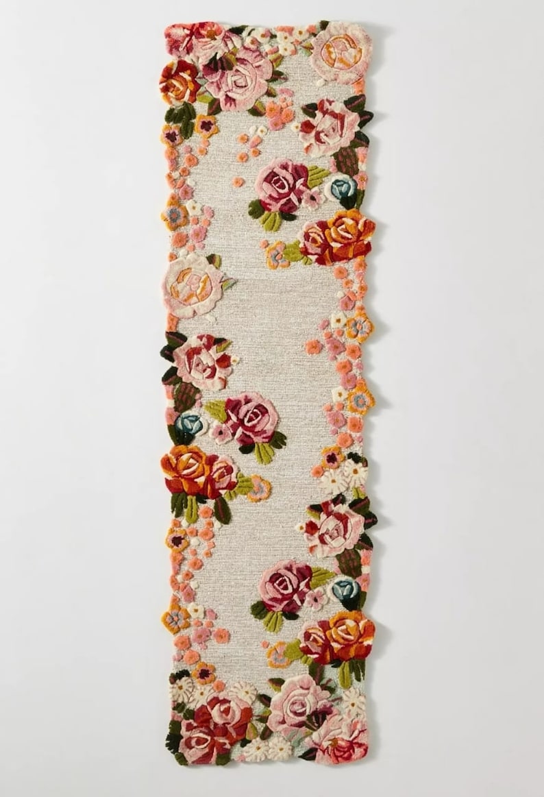 Aracelli Pink Floral Area Rug for Living Room and Bedroom