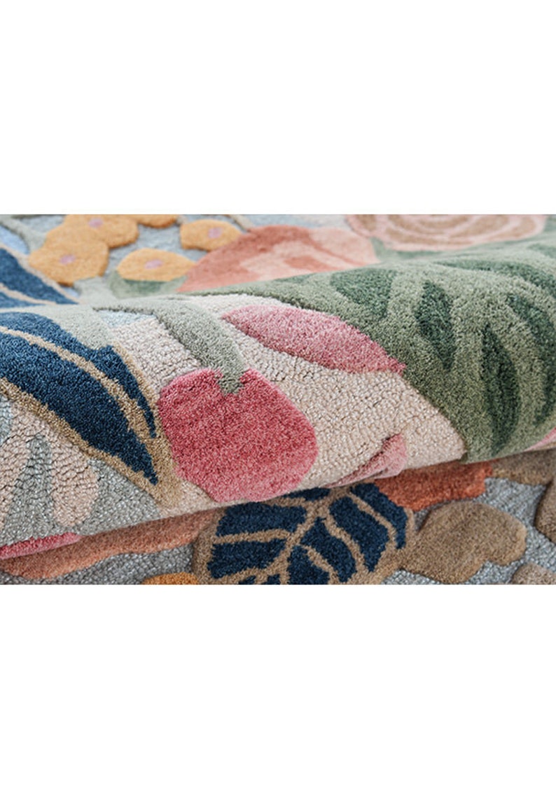 Cassia Pink Floral Area Rug for Bedroom and Living Room