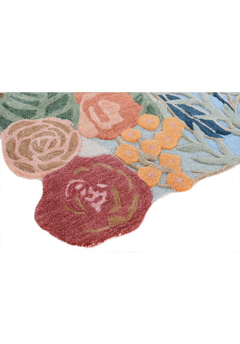 Cassia Pink Floral Area Rug for Bedroom and Living Room