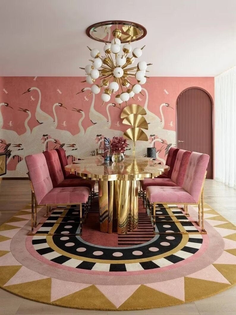Oval Shape Modern Rug