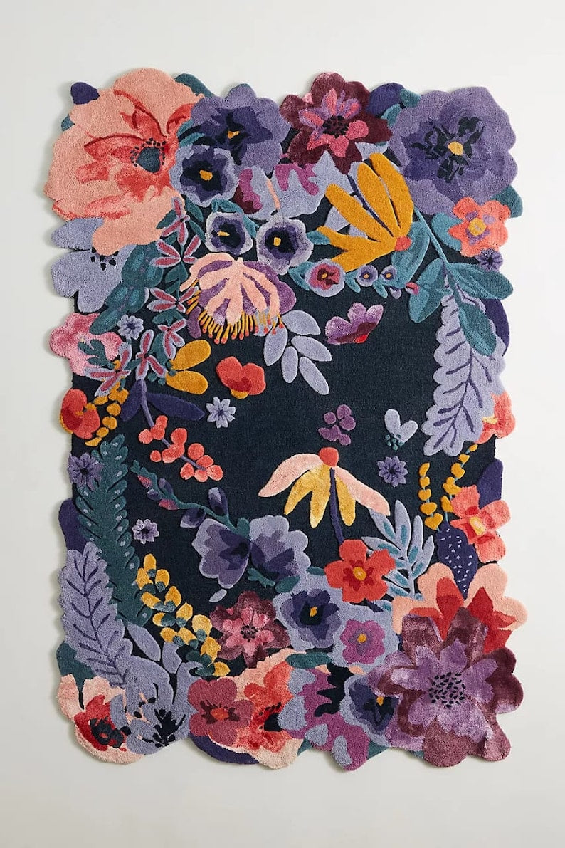 Aracelli Multicolor Floral Area Rug for Bedroom and Living Room