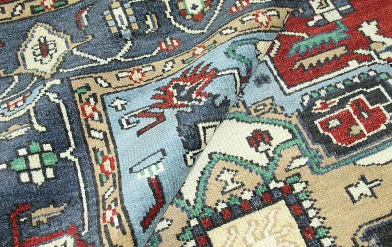 Red Modern Oushak Hand Knotted Rug