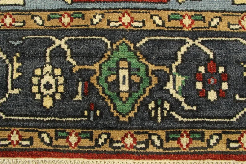 Red Modern Oushak Hand Knotted Rug