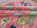 Exquisite Pink Hand Knotted Rug Oushak