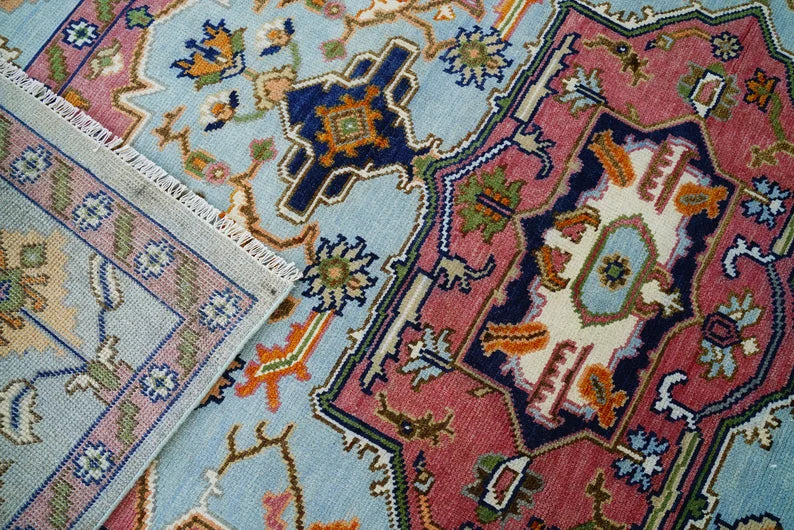 Turkish Inspired Modern Oushak Hand Knotted Rug