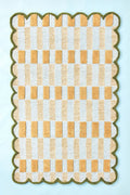 Matilda Goad Plaid Hand Tufted Scallop Area Rug for Living Room & Bedroom