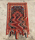 Red Hand Tufted Melting Persian Design Area Rug for Living Room & Bedroom